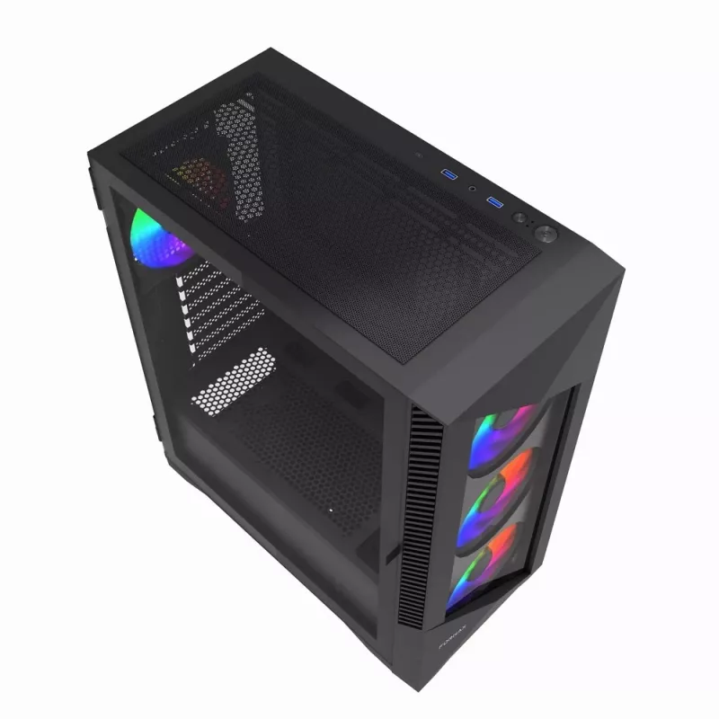 Gembird CCC-FC-900ARGB Gaming kompiuterio korpusas Fornax 900, ATX, juodas
