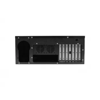 Rack korpusas LANBERG SC01-3504-10B, 1x 3.5 colio + 1x 2.5 colio lizdai, 7 išplėtimo lizdai, 2x 120mm priekiniai ventiliatoriai, USB2.0