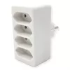 Maitinimo lizdų juosta Bachmann 921.273 – 4× Euro lizdai, balta PVC
