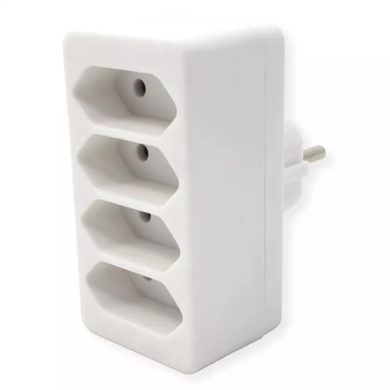 Maitinimo lizdų juosta Bachmann 921.273 – 4× Euro lizdai, balta PVC