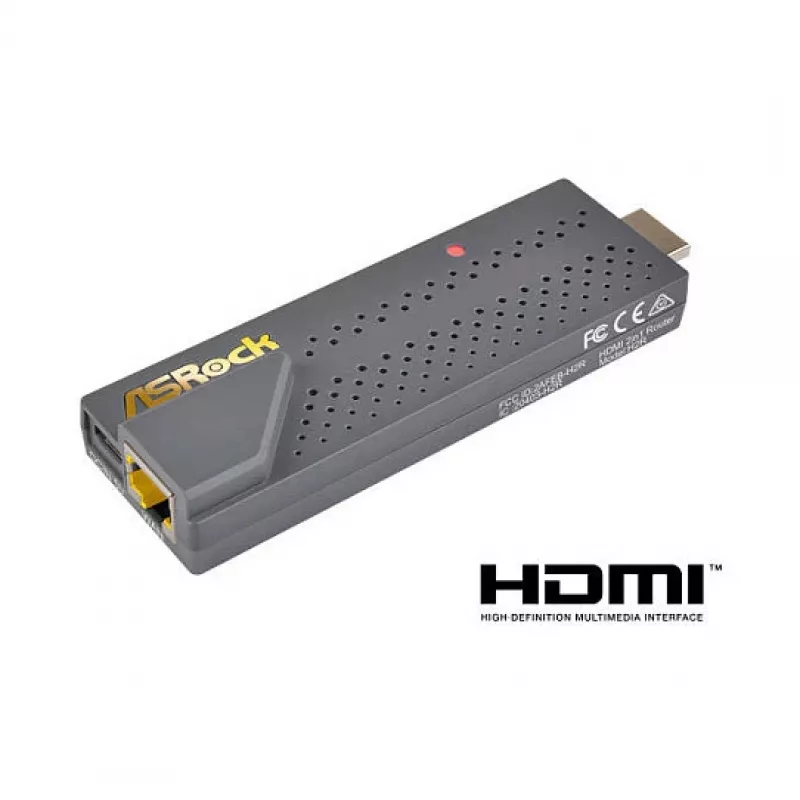 Nešiojamasis belaidis maršrutizatorius ASROCK H2R 2-in-1 — Vienos dažnių juostos 2,4 GHz, Wi‑Fi 4 (802.11n), 300 Mbps, 2 antenos, HDMI ir Micro-USB
