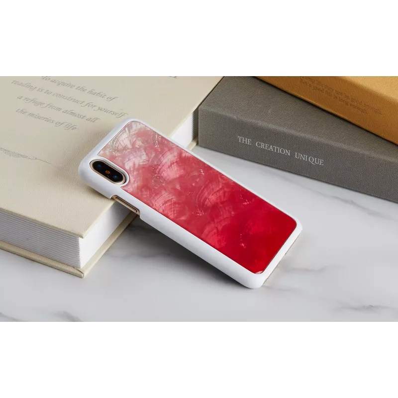 Telefono dėklas iKins, skirtas iPhone XS / iPhone X — Pink Lake White apsauginis dangtelis