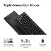 Mechaninė 75 % klaviatūra Keychron V1 Ultra 8K — QWERTY, Bluetooth ir laidinis ryšys, RGB, juoda
