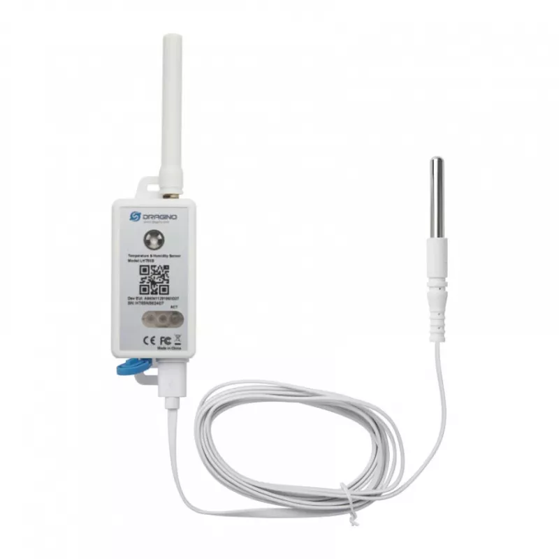 DRAGINO LoRaWAN temperatūros ir drėgmės jutiklis LHT65S-EU868-E3 — LoRaWAN EU868 aplinkos stebėjimo jutiklis