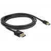 DeLOCK - DisplayPort kabelis - DisplayPort (M) į Mini DisplayPort (M) - 2 m - Juoda - 8K palaikymas