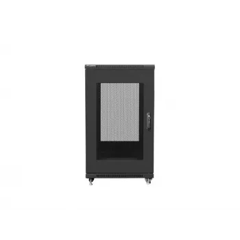 Laisvai stovinti spinta LANBERG FF01-6822-23B 22U, 19 colių bėgiai, 1159×600×800 mm, IP20, ratukai, rakinama spyna, juoda