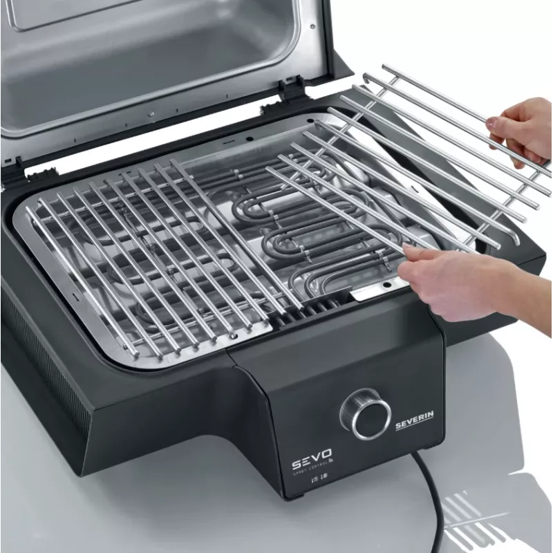 Stalinis elektrinis grilis Severin PG 8138 3000 W juodas nerūdijantis plienas