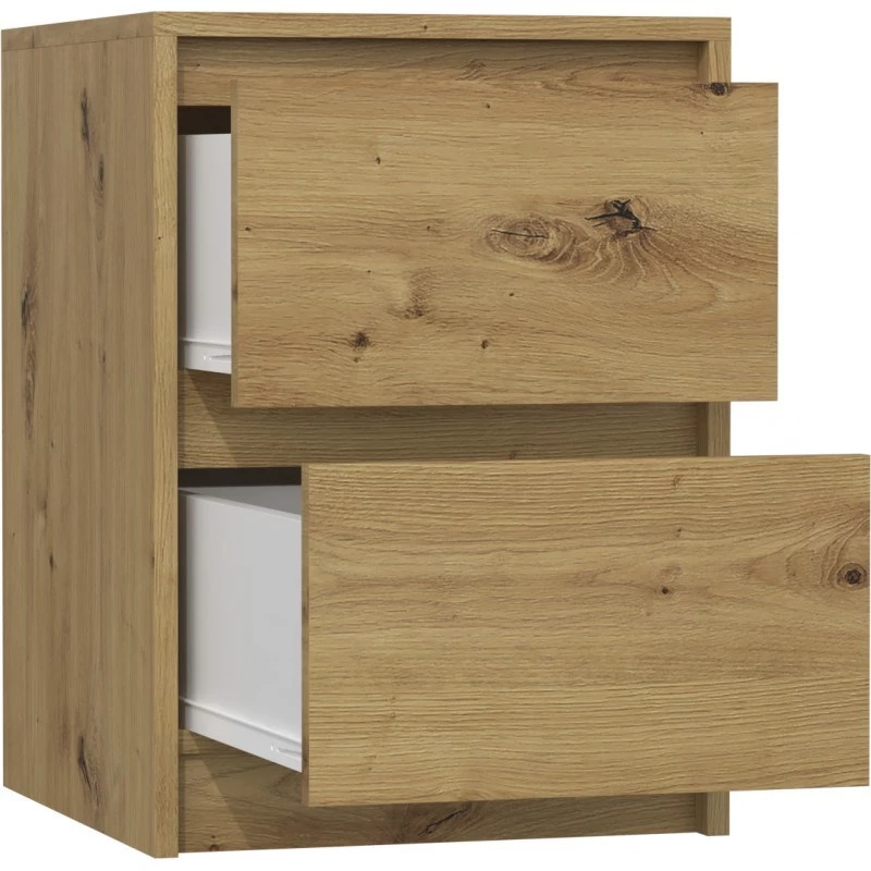 Topeshop K2 ARTISAN nightstand/Naktinis staliukas 2 stalčius(s) ąžuolas