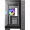 Silentware View A-RGB Juoda PC korpusas VIEWJuoda — vidutinio dydžio bokšto korpusas su A-RGB apšvietimu