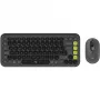 Logitech POP ICON COMBO Swiss, Grafit/Žalia, Bluetooth, Swiss, 920-013275