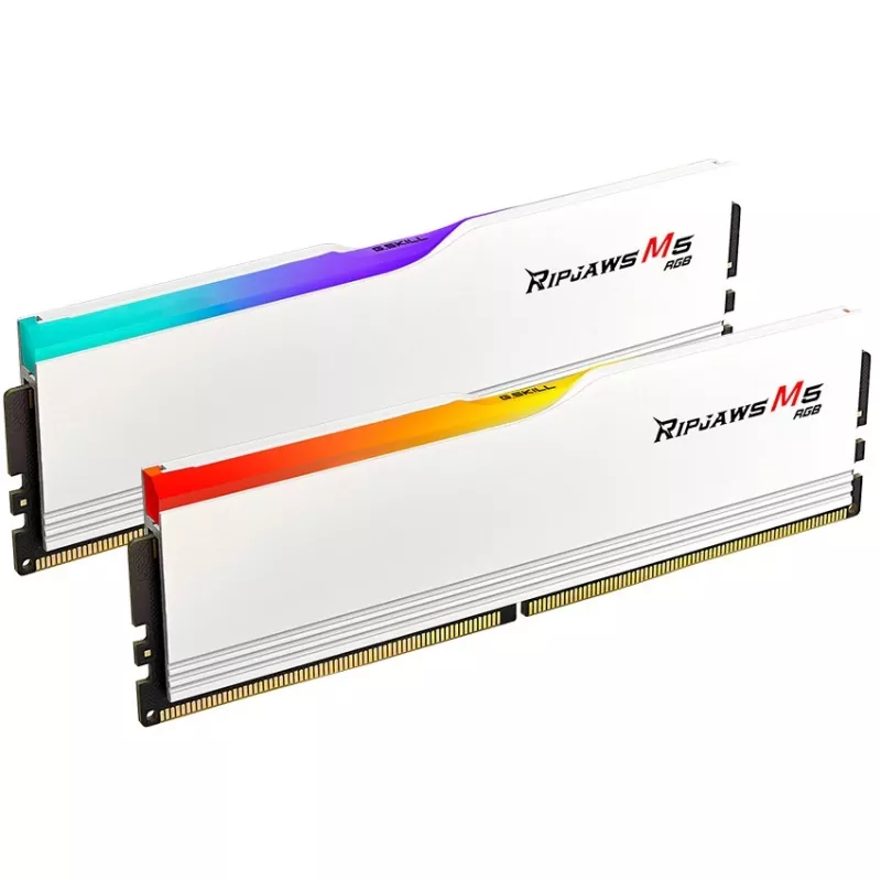 DIMM 48 GB DDR5-5200 (2x 24 GB) dviejų modulių rinkinys, atmintis balta, F5-5200J4040A24GX2-RM5RW, Ripjaws M5, INTEL XMP