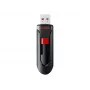 USB atmintukas SANDISK Cruzer Glide 32 GB USB Type-A 2.0, slankioji konstrukcija, apsauga slaptažodžiu, juoda/raudona