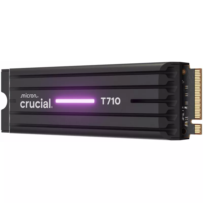 SSD CRUCIAL T710 4 TB M.2 PCIe 5.0 NVMe — 4000 GB, skaitymo sparta 14500 MB/s, rašymo sparta 13800 MB/s