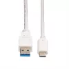 VALUE - USB kabelis - USB 3.0 (M) į USB Type C (M) - 5 V - 900 mA - 50 cm - Balta (11.99.9010)