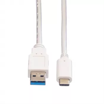 VALUE - USB kabelis - USB 3.0 (M) į USB Type C (M) - 5 V - 900 mA - 50 cm - Balta (11.99.9010)