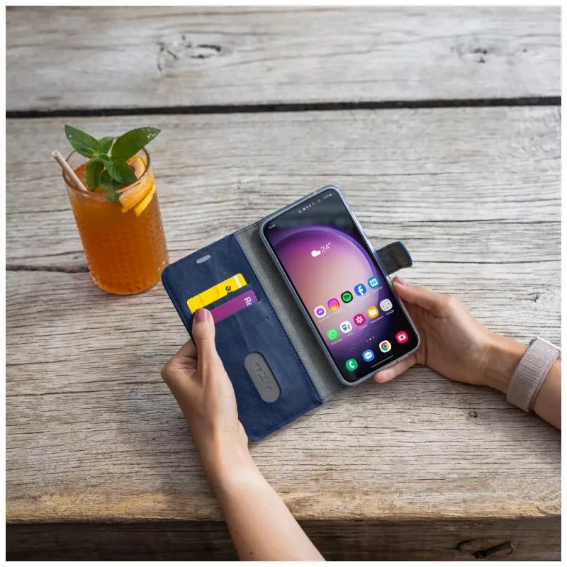 Fixed Opus | Knygos tipo dėklas | Samsung | Galaxy A36 5G/A56 5G | Oda | Mėlynas