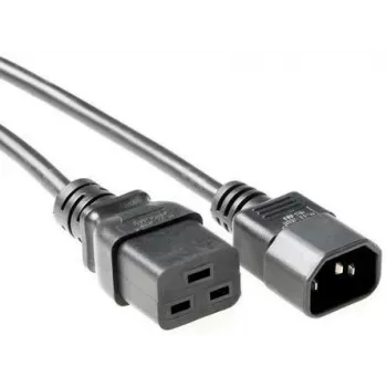 Microconnect PE0191410 maitinimo laidas, juodas, 1 m, C19 jungtis, C14 jungtis
