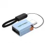 USB-C į USB-A adapteris Vention CUBH0, USB 3.1, 5 Gbit/s, 3 A, aliuminio korpusas, pilkas
