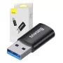 Adapter Baseus Ingenuity USB Type-A (lizdas) į USB Type-C (kištukas) 10 Gbit/s, juodas, 14×22×8 mm