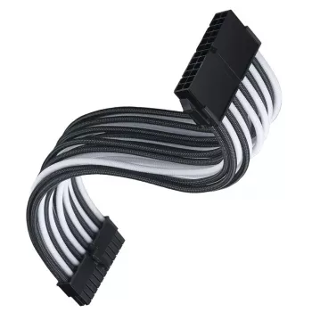 ATX ilginimo laidas SidabrinėSTONE SST-PP07E-MBBW 30 cm juodas/baltas