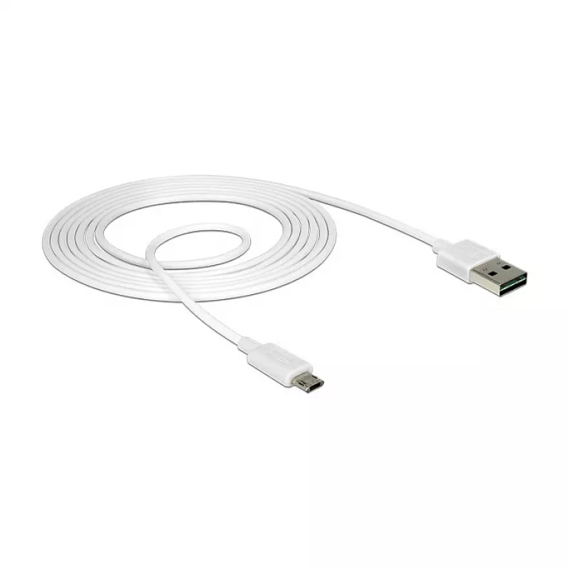 USB laidas DeLOCK 84808 USB 2.0 2 m USB A Micro-USB B Baltas