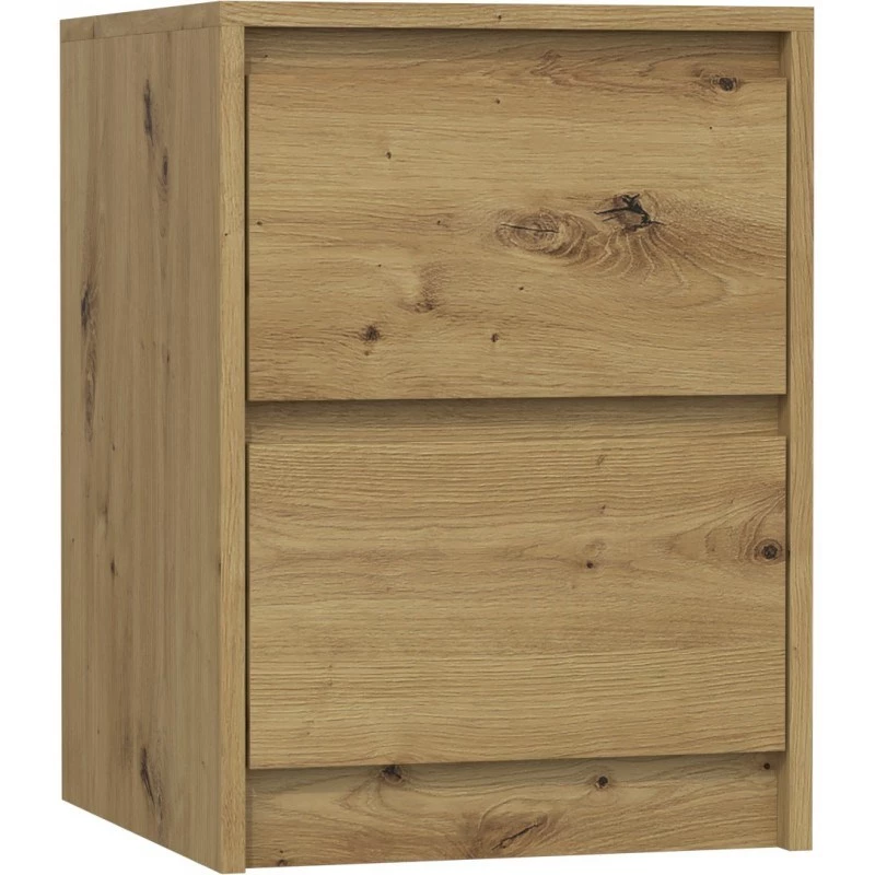 Topeshop K2 ARTISAN nightstand/Naktinis staliukas 2 stalčius(s) ąžuolas