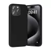 Telefono silikoninis dėklas Vention KUFB0-30, skirtas iPhone 15 Pro, juodas, plona minkšta apsauga