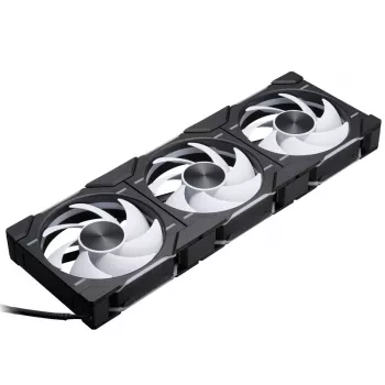 Phanteks D30 120 mm ARGB PWM korpuso ventiliatoriai – juodi, 3 vnt.