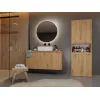Vonios spintelė Top e shop NEL 1K DK ART KPL, ąžuolo spalvos rėmas, 600×300×1740 mm, 5 lentynos, pastatoma