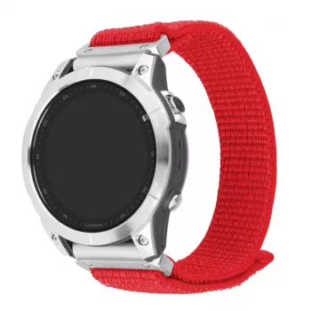 Keičiamas 22 mm nailoninis dirželis FIXED, skirtas Garmin QuickFit 160–210 mm, raudonas