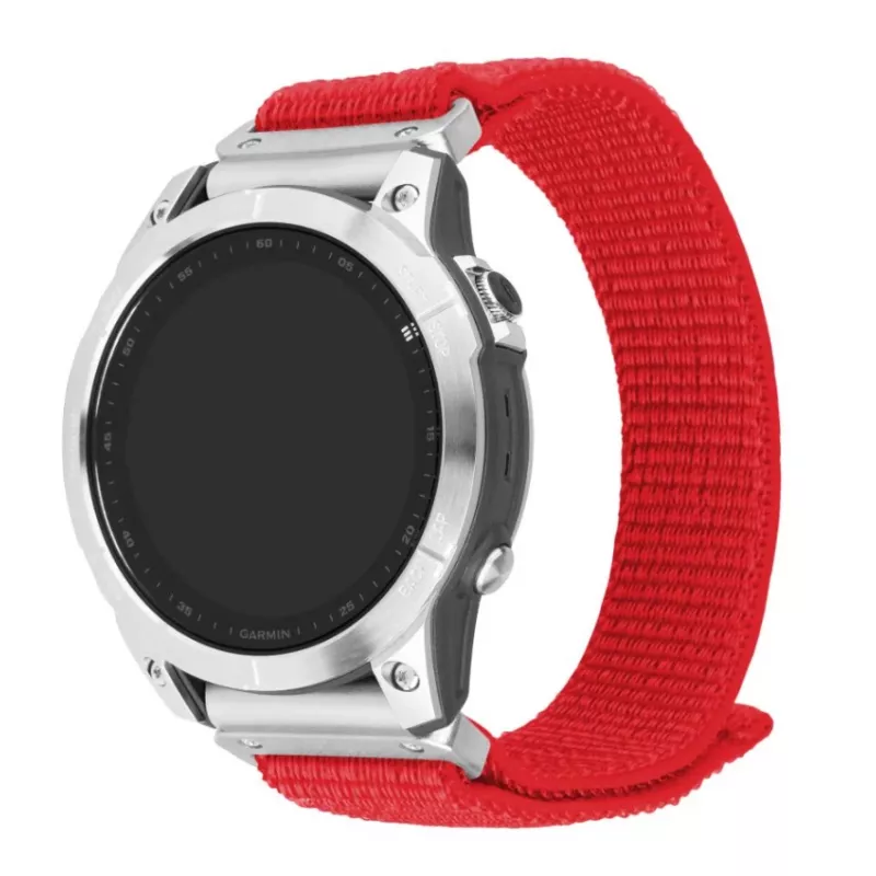 Keičiamas 22 mm nailoninis dirželis FIXED, skirtas Garmin QuickFit 160–210 mm, raudonas
