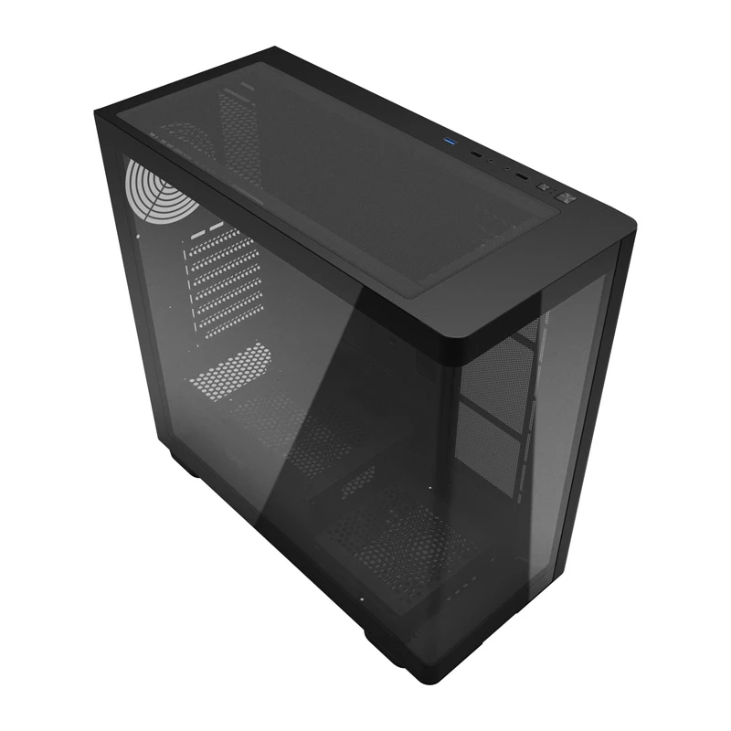 Kompiuterio korpusas DarkFlash DS900G (juodas) – vidutinio bokšto, suderinamas su ATX, grūdinto stiklo šoninis skydelis