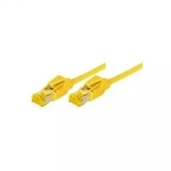 Tecline Premium - Patch-Cable - RJ-45 (M) to RJ-45 (M) - 50 cm - SFTP, PiMF -Cat.7 neapdorotas kabelis (Cable) / CAT 6a (Ports) - Shielded, Halogen-Free, Snagless - Geltona (70700Y)
