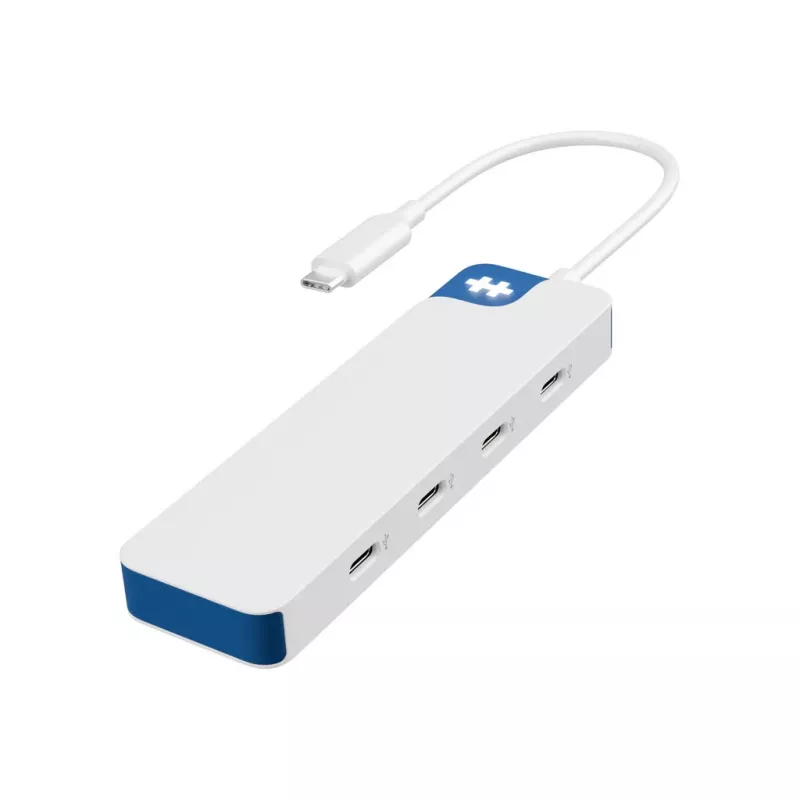 Hyper HyperDrive Flex 4 prievadų USB-C šakotuvas, balta/mėlyna | HD5201BUGL