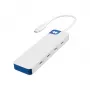 Hyper HyperDrive Flex 4 prievadų USB-C šakotuvas, balta/mėlyna | HD5201BUGL
