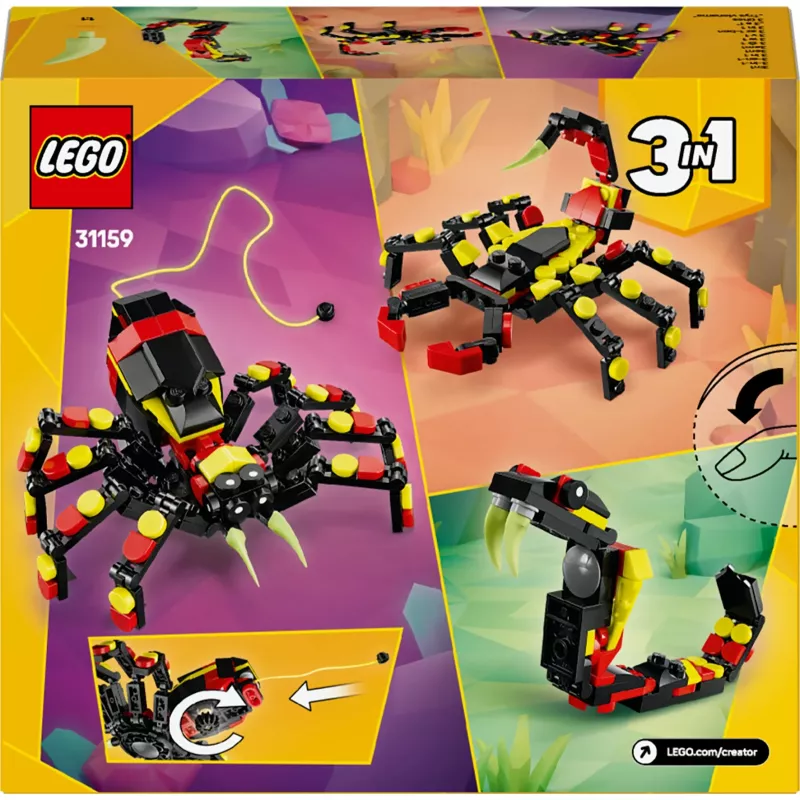 LEGO Creator 3-in-1 statomas voras modelis 31159 — 153 dalys, amžius 7+, 110×150×50 mm