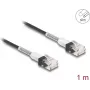 Tinklo kabelis DeLOCK RJ45 Cat.6A UTP plonas 1 m juodas