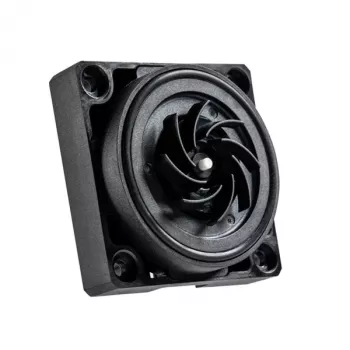 Pump BitsPower K1M — kompaktiškas juodas vandens aušinimo siurblys, 8–16V, 0,7A, 8,4W, 62×62×28,1 mm