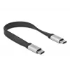 USB laidas DeLOCK 85926 USB 3.2 Gen 2 0,22 m USB C juoda sidabrinė