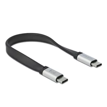 USB laidas DeLOCK 85926 USB 3.2 Gen 2 0,22 m USB C juoda sidabrinė