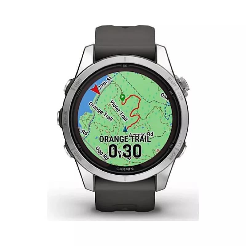 Garmin fēnix 7S Pro 3,05 cm (1,2 inch) MIP 42 mm Skaitmeninis 240 x 240 pikselių Jutiklinis ekranas Sidabrinis Wi-Fi GPS (palydovinis)