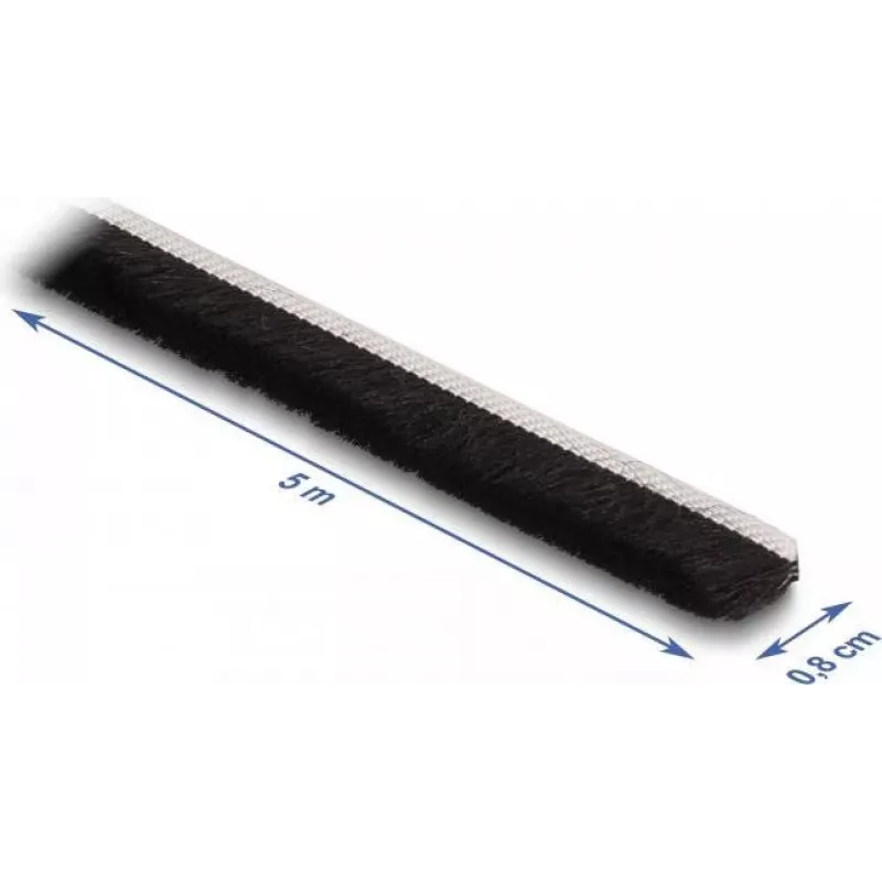 “DeLOCK” lipnus šepetėlio tarpiklis 8 mm, ilgis 5 m, juodas