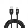 USB į Lightning duomenų kabelis Tellur Extendable 3A, 1,8 m, juodas