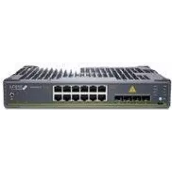 Juniper EX4100-F 12 prievadų ventiliatorius nereikalaujantis 10/100/1000BaseT PoE+, 2x 1G/2.5G/10GBaseT Uplink prievadai, 4x 10G SFP+ stekavimo/uplink prievadai (optika parduodama atskirai) su standartine programine įranga. Maitinamas PoE++