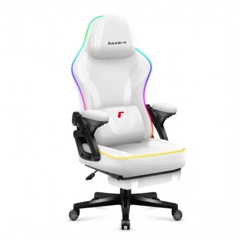 RGB baltos spalvos tinklelio žaidimų kėdė