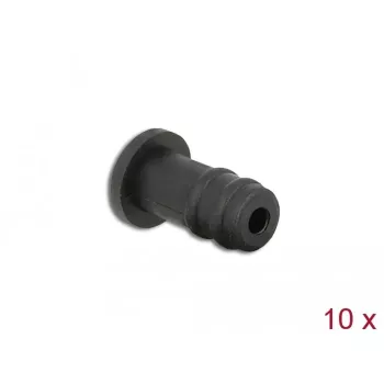 Dulkių dangtelis DeLOCK 60251 3,5 mm stereofoniniam lizdui (moteriškam) 10 vnt. juodas