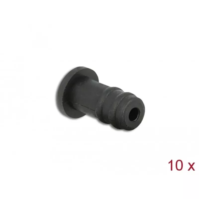 Dulkių dangtelis DeLOCK 60251 3,5 mm stereofoniniam lizdui (moteriškam) 10 vnt. juodas