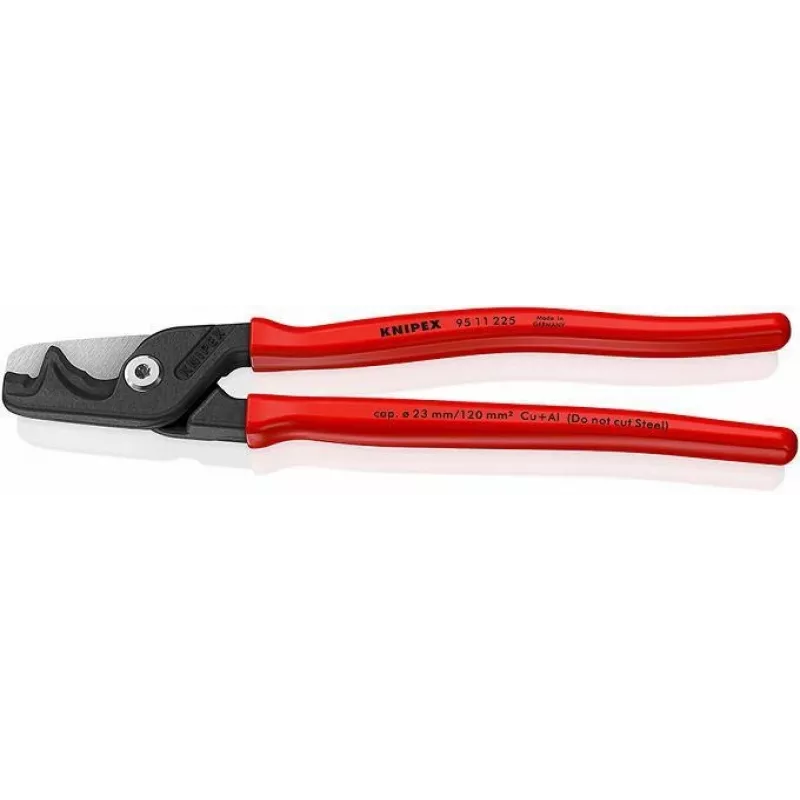 Kabelių pjoviklis Knipex StepCut XL 225 mm 95 11 225 — 225 mm pjovimo ilgis, rankinis