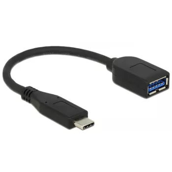 USB laidas DeLOCK USB 3.1 Gen 2 Type-C/Typ-A 0,1 m juodas