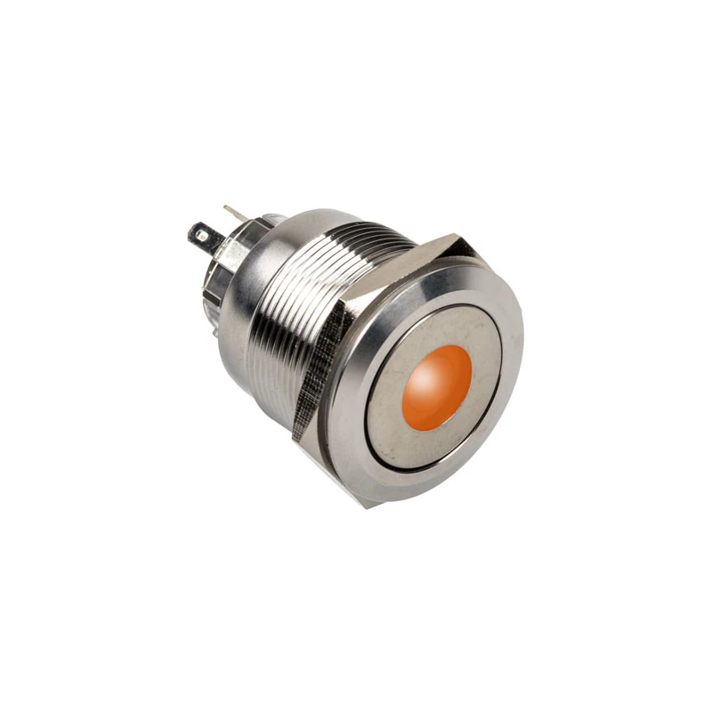 DimasTech apsaugotas nuo vandalizmo mygtukas 25 mm Sidabrinėline Dot RGB PD216